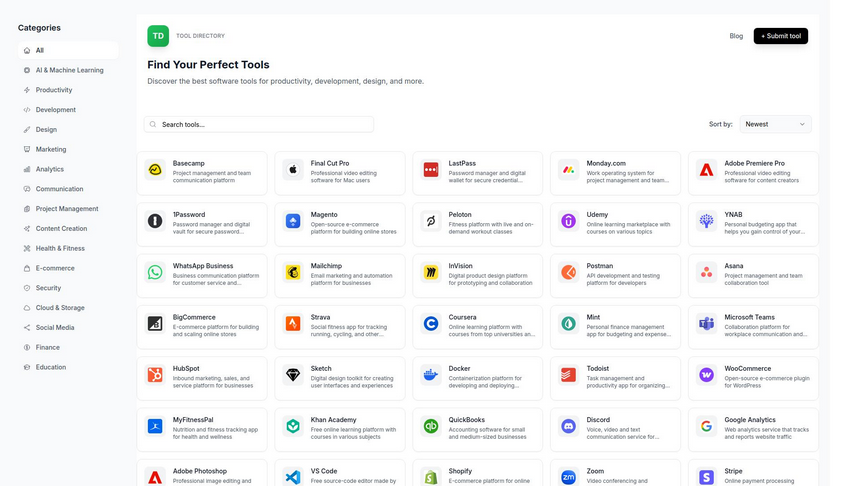 Uno Directory Template Screenshot